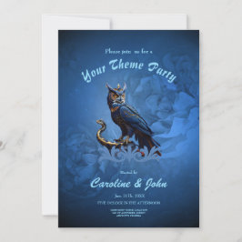 Invitación Reyes de cielos y tierra, el búho majestuoso