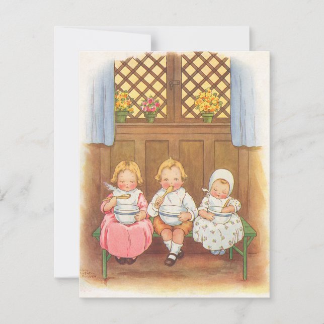 Invitación Rhyme de guardería para niños de origen materno (Anverso)