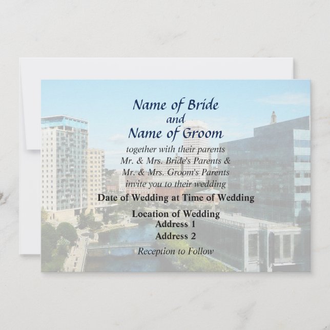 Invitación RI - Línea aérea Providence RI (Anverso)