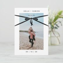 RIBBÓN NEGRO Y BOW AHORRAN LA FECHA