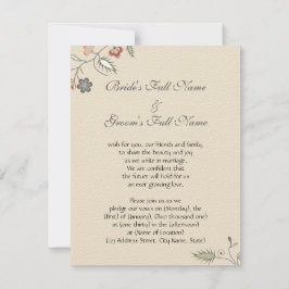 Invitación Ribete floral del vintage