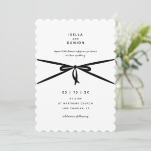 INVITACIÓN RIBÓN NEGRO Y BOW