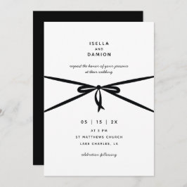 INVITACIÓN RIBÓN NEGRO Y BOW