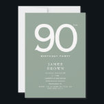 Invitación Rich Sage 90th Birthday Party<br><div class="desc">90.ª Invitación a la fiesta de cumpleaños de sabios.</div>