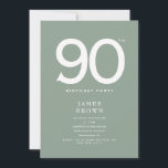 Invitación Rich Sage 90th Birthday Party<br><div class="desc">90.ª Invitación a la fiesta de cumpleaños de sabios.</div>