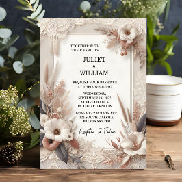 Invitación Rich Satin Fabric Velvet Lace Linen Boda de papel