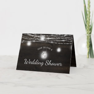 Invitación Ridge de roble Rústico de madera oscura ducha de m