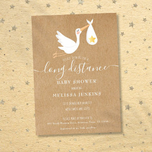 Invitación Riego de Ducha a Distancia por Correo Rústico