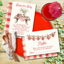 Invitación Rifa de pañales para la ducha bebé-Q