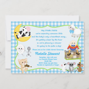 Invitación Rimas de Guardería para Baby Shower 