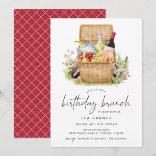 Invitación Rincón de primavera Brunch Cute Floral Birthday