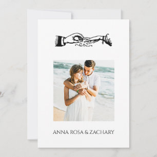 Invitación *~* RINGS AR6 Boda de QR FOTO victoriana RSVP