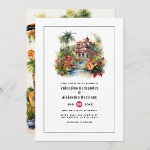 Invitación Río de agua vibrante Boda Fiesta mexicana