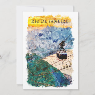 Invitación Río de Janeiro Brasil Arte Acuarela