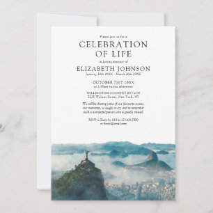 Invitación Río de Janeiro Brasil Celebración De La Vida Funer
