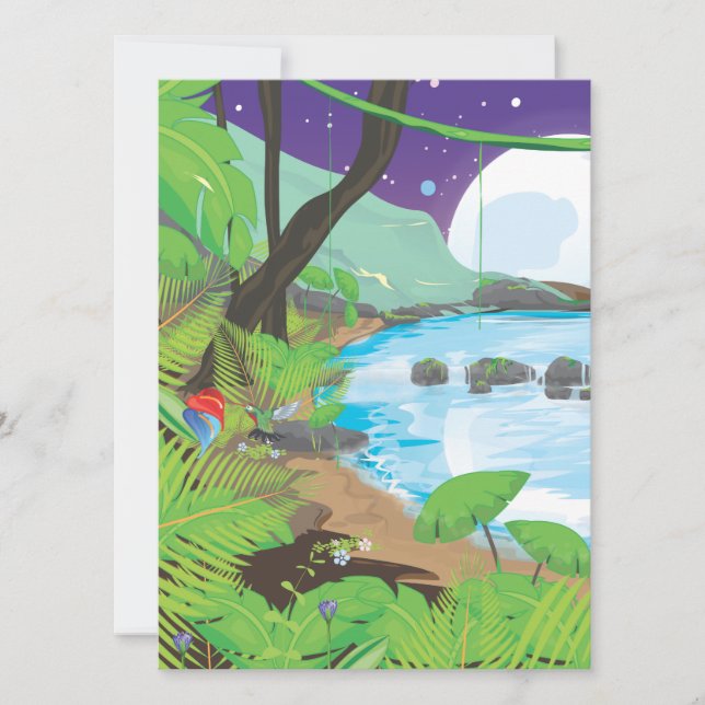 Invitación Río de la selva tropical (Anverso)