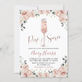 Invitación Riose Gold Dusty Rosa Soiree Ducha de novias
