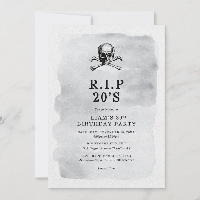 Invitación RIP 20's (Anverso)
