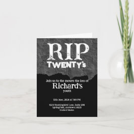 Invitación Rip 20's divertido negro de 30 años