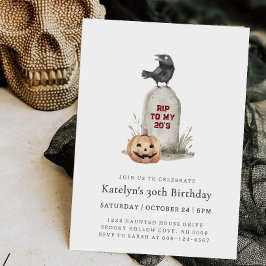 Invitación RIP 20s Tumba Cumpleaños 30 Adulto