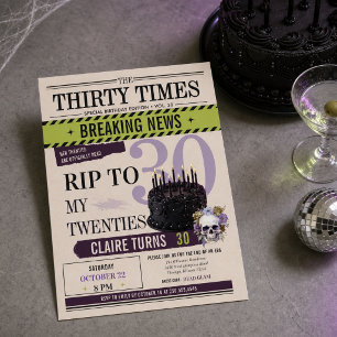 Invitación RIP a Mis Veintes Cumpleaños 30 Noticias de Últi