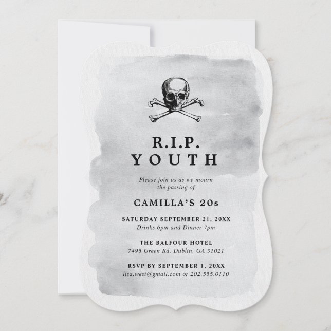 Invitación RIP Juventud (Anverso)