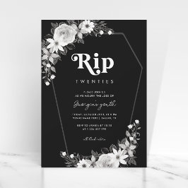 Invitación Rip To My Twenties Funny Black 30 Birthday Fiesta