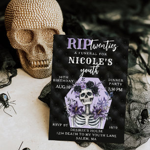Invitación RIP Veinte Funeral para mi Juventud 30 Cumpleaños