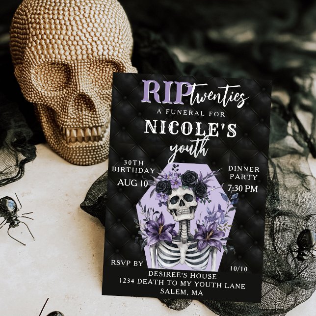 Invitación RIP Veinte Funeral para mi Juventud 30 Cumpleaños (Subido por el creador)