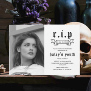 Invitación RIP Veinteañera Cumpleaños Divertido Funeral 30 Fo