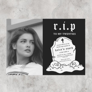 Invitación RIP Veinteañeros Años 20 Divertido Funeral Cumplea