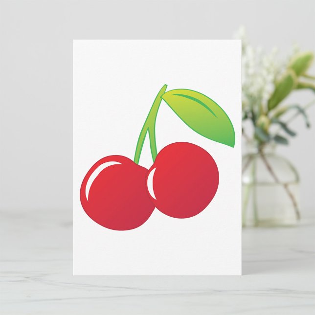 Invitación Ripe Bright Red Cherries (Subido por el creador)