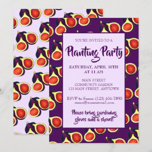 Invitación Ripe Purple Figs Fig Tree Fruit Garden Fiesta