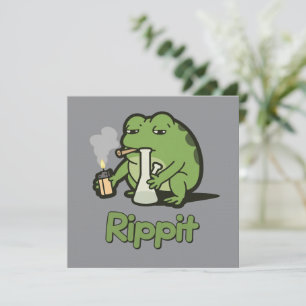 Invitación Rippit Funny Frog Regalo para fumetas, Rana para c
