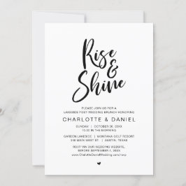 Invitación Rise and Shine, celebración de brunch post Boda