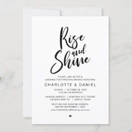 Invitación Rise and Shine, celebración de brunch post Boda