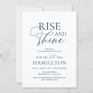 Invitación Rise and Shine, celebración de brunch post boda en
