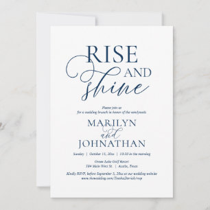 Invitación Rise and Shine, Fiesta de Brunch post boda