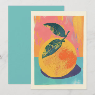 Invitación Risograma naranja