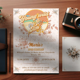 Invitación Ritmo retro el último groovy 10 cumpleaños