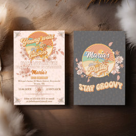 Invitación Ritmo retro el último groovy 11 cumpleaños