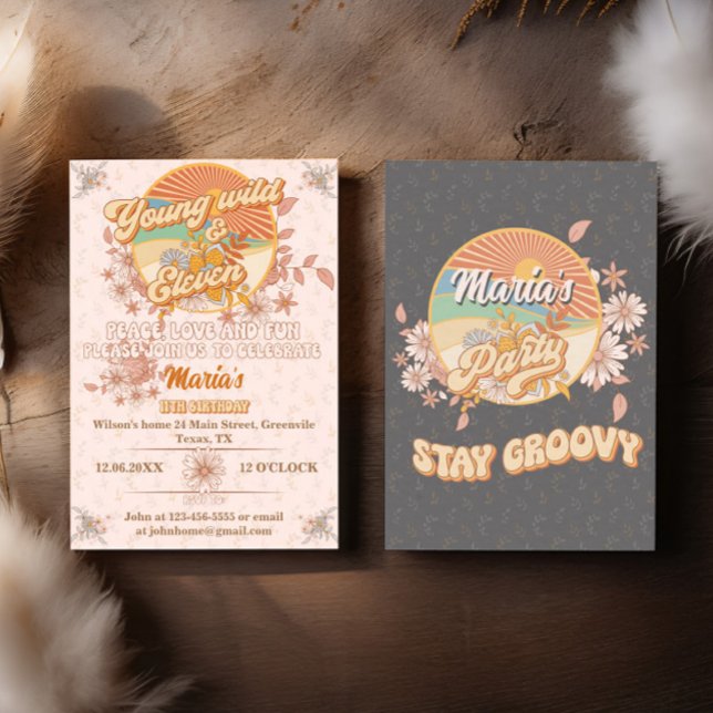 Invitación Ritmo retro el último groovy 11 cumpleaños (Subido por el creador)