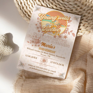 Invitación Ritmo retro el último groovy 12 cumpleaños