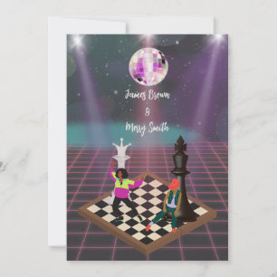 Invitación Ritmos de amor danza de realeza disco Boda