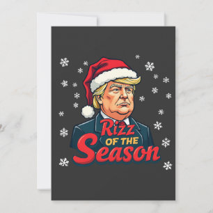 Invitación Rizz de la Temporada Divertido Trump Navidad Santa