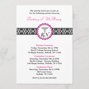 Invitación RN Graduación Invitada / fiesta de graduación