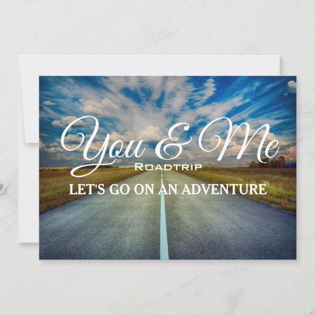 Invitación Roadtrip de You & Me (Anverso)