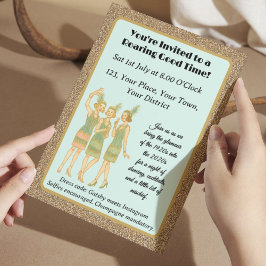 Invitación Roaring 20's instagram party 1920's gatsby bash