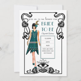 Invitación Roaring Flapper Gangster Boda Bridal Shower