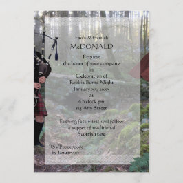 Invitación Robbie Burns Piper